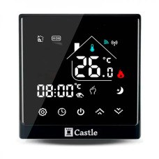 Терморегулятор программируемый для котлов отопления Castle АС8400G Чорный