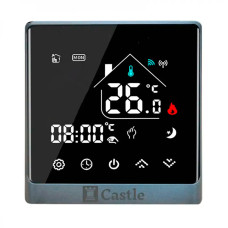 Терморегулятор программируемый для котлов отопления Castle АС8400G Серебро