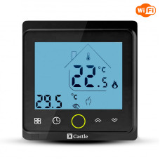 Терморегулятор сенсорний для теплої підлоги Castle AC-603 Black WiFi