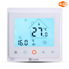 Терморегулятор сенсорный для теплого пола Castle AC-603Н White WiFi
