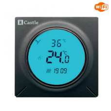 Терморегулятор программируемый с WI-FI для теплого пола Castle АС829H Графит