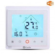 Терморегулятор сенсорний для теплої підлоги Castle AC-603Н White WiFi