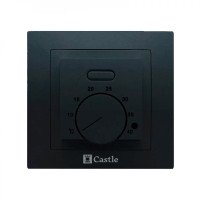 Терморегулятор механический для теплого пола Castle AC308H Черный