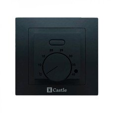 Терморегулятор механічний для теплої підлоги Castle AC308H Чорний