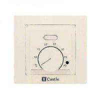 Терморегулятор механічний для теплої підлоги Castle AC308H Слонова кістка