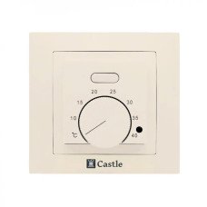 Терморегулятор механічний для теплої підлоги Castle AC308H Слонова кістка