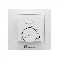 Терморегулятор механический для теплого пола Castle AC308H Белый