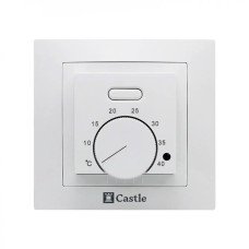 Терморегулятор механічний для теплої підлоги Castle AC308H Білий