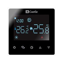 Терморегулятор програмований для теплої підлоги Castle АС606H Чорний