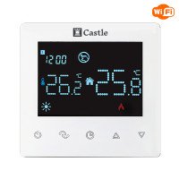 Терморегулятор програмований з WI-FI для теплої підлоги Castle АС606H Білий