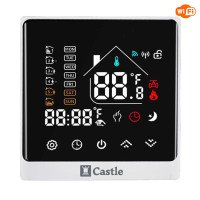 Терморегулятор програмований з WI-FI для теплої підлоги Castle АС8400H Білий