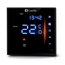 Терморегулятор програмований для теплої підлоги Castle АС601H Чорний