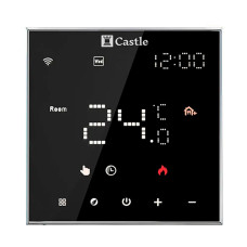 Терморегулятор програмований для теплої підлоги Castle АС602H Чорний