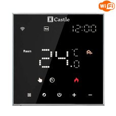 Терморегулятор программируемый для теплого пола Castle АС602H WI-FI Черный