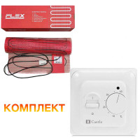 Теплый пол Flex тонкий нагревательный мат Flex EHM-175/1.0 175 Вт (0,5*2,0 м)