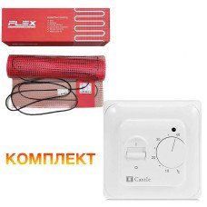 Тепла підлога Flex тонкий нагрівальний мат EHM-175/0.5 87.5 Вт (0,5*1,0 м)