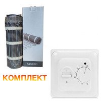 Теплый пол GrayHot тонкий нагревательный мат 129Вт 0.9 м2