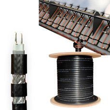 Обігрів покрівлі, водостоку, труб EXTRA SRL-30-2CR кабель 30 Вт/м відрізний 