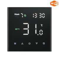 Терморегулятор програмований для теплої підлоги з WI-FI MK90 Чорний