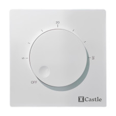 Терморегулятор механический для теплого пола Castle AC309H Белый