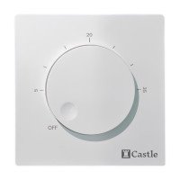 Терморегулятор механический для теплого пола Castle AC309H Белый