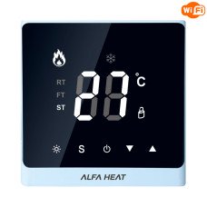 Терморегулятор електронний для теплої підлоги ALFA HEAT SMART WI-FI, білий