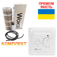 Теплый пол Woksmat 160 нагревательные маты под плитку 80W 1.0x0.5м