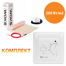 Тепла підлога WoksMat 200 нагрівальні мати 100W 1.0x0.5м