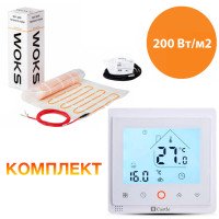 Тепла підлога WoksMat 200 нагрівальні мати 1200W 12.0x0.5м