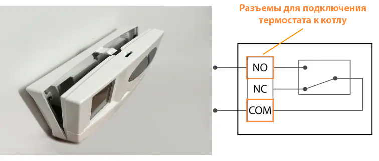 Установка терморегулятора для котлов Castle Q7