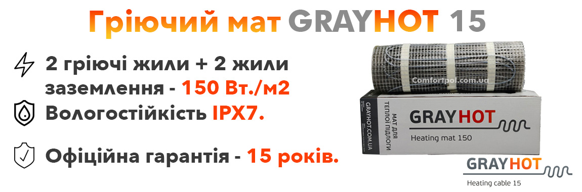 Перевари теплої підлоги матів Grayhot